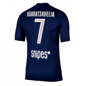 Paris Saint-Germain Khvicha Kvaratskhelia #7 Jalkapallovaatteet Kotipaita 2025-26 Lyhythihainen